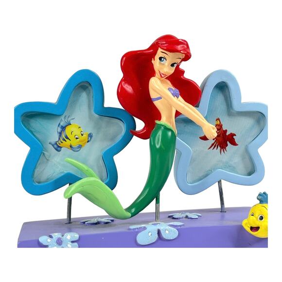 Disney Princess ARIEL PHOTO FRAME FIGURINE 5" Sebastian Lobster Flounder Fish - Picture 2 of 8